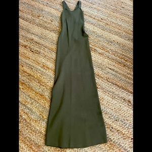 ZARA maxi dress, ribbed fabric, NWT, criss cross straps, open back, size S